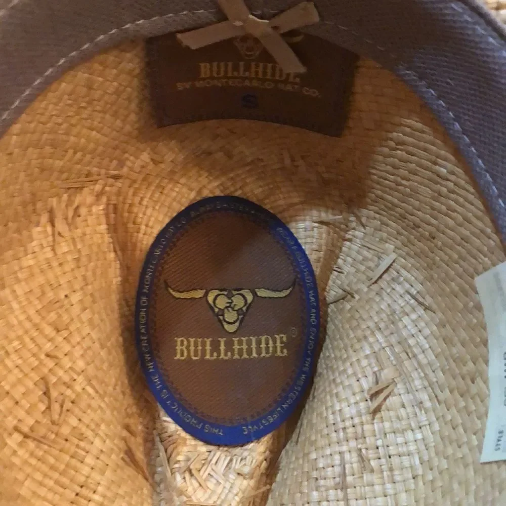 Bullhide beige and turquoise cowboy hat S